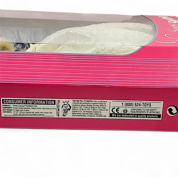 1998 Mattel Barbie 12" Winter Evening Special Edition Doll NRFB #19218 - Picture 10 of 11